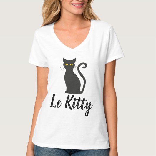 LE KITTY, FRANSE KAT T-Shirts (Voorkant)