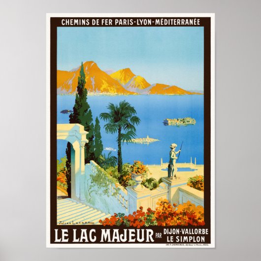 Le Lac Majeur France Vintage Poster 1913 (Voorkant)