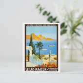 Le Lac Majeur France Vintage Poster 1913 Briefkaart (Staand voorkant)