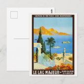 Le Lac Majeur France Vintage Poster 1913 Briefkaart (Voorkant / Achterkant)