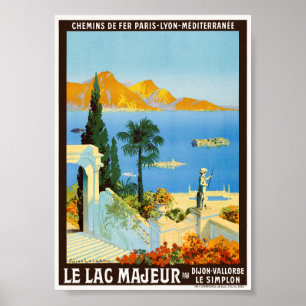 Le Lac Majeur Frankrijk Vintage Poster 1913