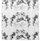 Le Lapin French Hare Shower Curtain Douchegordijn (Voorkant)