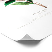 Le Laurier Couronne botanische roze Floral Poster (Hoek)