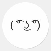 Le Lenny Face Ronde Sticker (Voorkant)