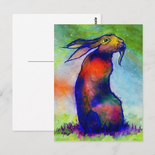 -Le Lièvre Sauvage- Briefkaart (Voorkant / Achterkant)