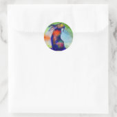 -Le Lièvre Sauvage- Ronde Sticker (Tas)