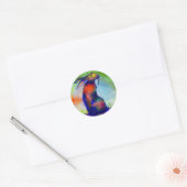 -Le Lièvre Sauvage- Ronde Sticker (Envelop)