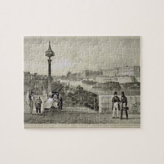 Le Louvre, gegraveerd door Auguste Bry (graving) Legpuzzel (Horizontaal)