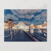 Le Louvre 's nachts Briefkaart (Voorkant)