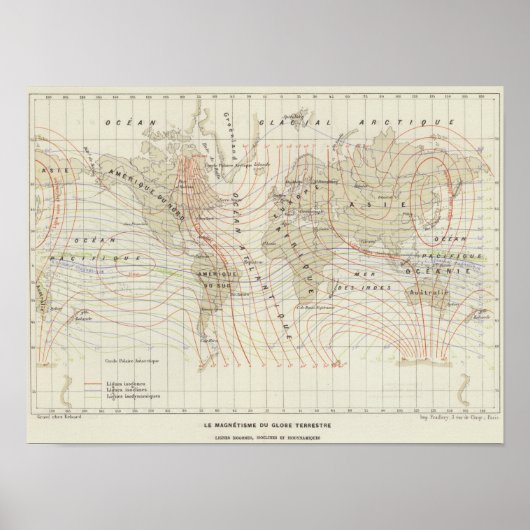 Le Magnetisme du Wereldbol Terrestre Poster (Voorkant)