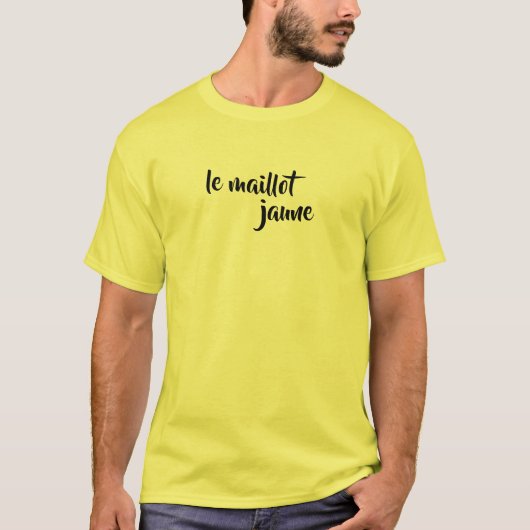 Le Maillot Jaune Yellow Jersey Brush Brushstroke T-shirt (Voorkant)