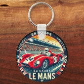  Le Mans 24 Hours Endurance retro Race car   Sleutelhanger (Voorkant)