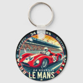  Le Mans 24 Hours Endurance retro Race car   Sleutelhanger (Achterkant)