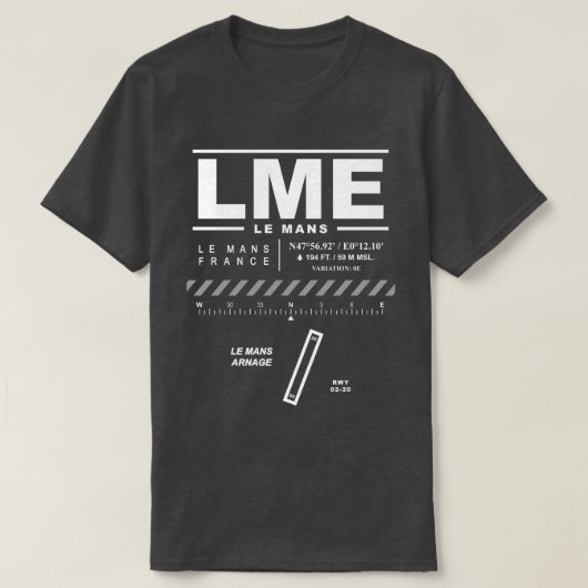 Le Mans Arnage Airport LME T-shirt (Design voorkant)