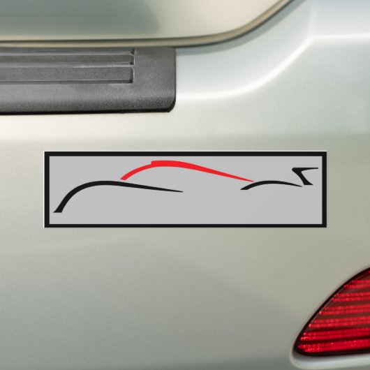 Le Mans prototype racer bumper sticker (Op auto)