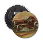 Le Mans Racecar van Ethan Harper Button Flesopener (Voorkant)