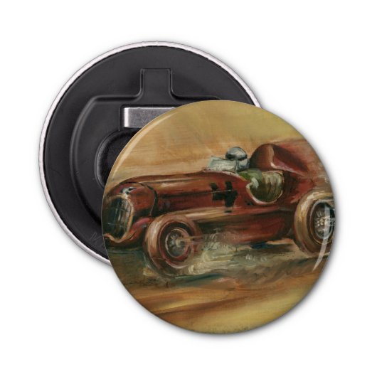 Le Mans Racecar van Ethan Harper Button Flesopener (Voorkant)