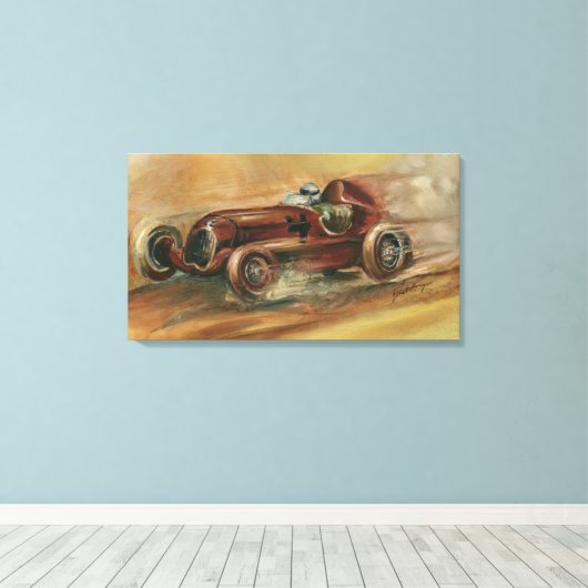 Le Mans Racecar van Ethan Harper Canvas Afdruk (Insitu (Houten vloer))