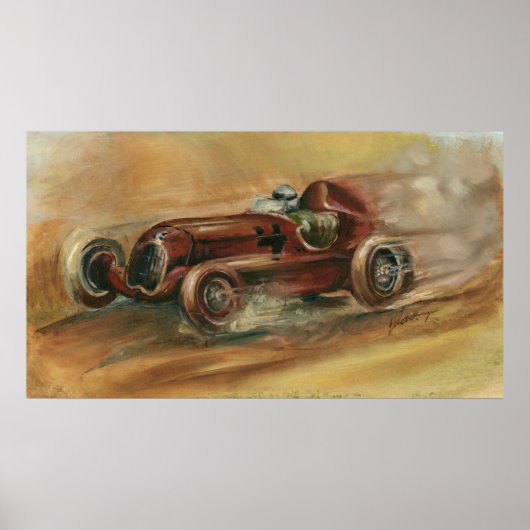 Le Mans Racecar van Ethan Harper Poster (Voorkant)