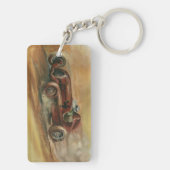 Le Mans Racecar van Ethan Harper Sleutelhanger (achterkant)