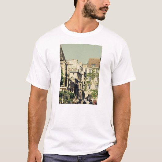 Le Marais in Parijs, Frankrijk, Idyllic Architectu T-shirt (Voorkant)