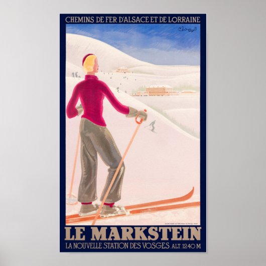Le Markstein France Vintage Poster 1930 (Voorkant)