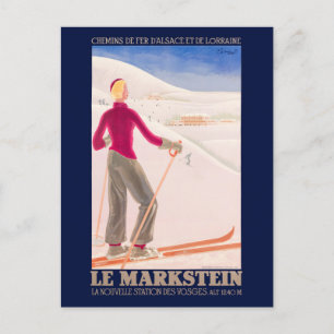 Le Markstein France Vintage Poster 1930 Briefkaart