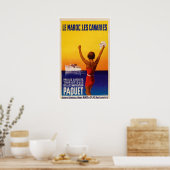 Le Maroc Les Canaries Ship Ad Poster (Keuken)