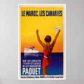 Le Maroc Les Canaries  Ship Ad Poster (Voorkant)