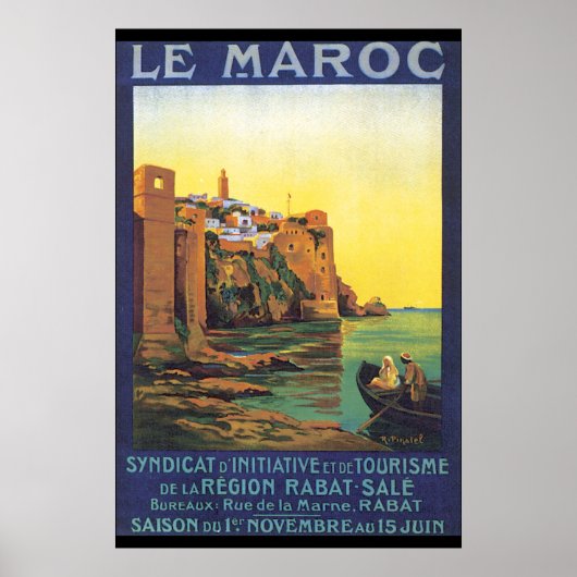 Le Maroc Vintage Travel Poster (Voorkant)