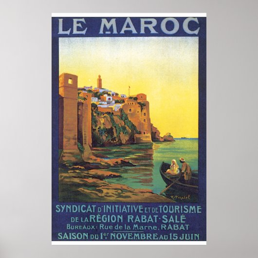 Le Maroc Vintage Travel Poster (Voorkant)