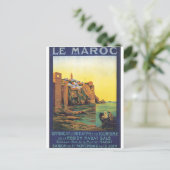 Le Maroc Vintage Travel Poster Briefkaart (Staand voorkant)
