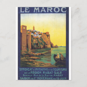 Le Maroc Vintage Travel Poster Briefkaart
