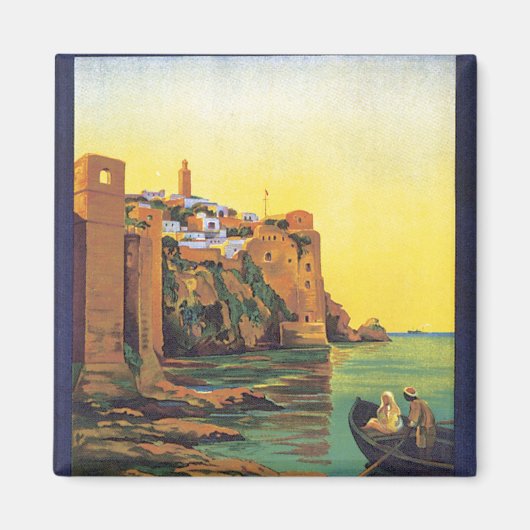 Le Maroc Vintage Travel Poster Magneet (Voorkant)