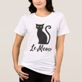 LE MEOW BLACK CAT T-shirt (Voorkant)
