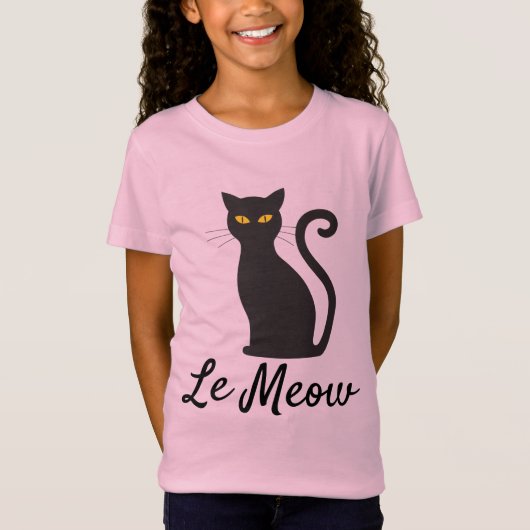 LE MEOW, FRENCH CAT T-Shirts (Voorkant)