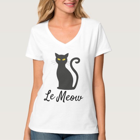 LE MEOW, FRENCH CAT T-Shirts (Voorkant)