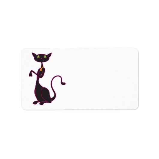 Le Meow Noir Adresetiketten Etiket (Voorkant)