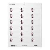 Le Meow Noir Adresetiketten Etiket (Full Sheet)