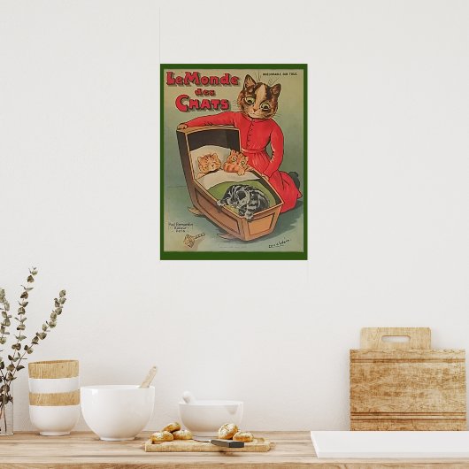 Le Monde des Chats, Louis Wain Art Poster (Keuken)