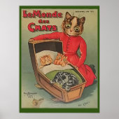 Le Monde des Chats, Louis Wain Art Poster (Voorkant)