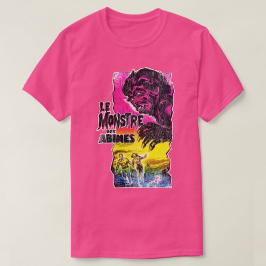 Le Monstre Des Abimes Monster op de Campus T-shirt (Design voorkant)