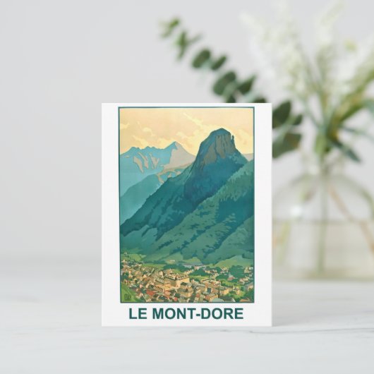 Le Mont-Dore, Auvergne-Rhône Alp mountains, Frankr Briefkaart (Staand voorkant)