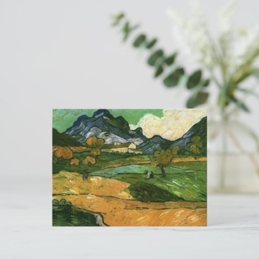 Le Mont Gaussier, Vincent van Gogh Fine Art Briefkaart (Staand voorkant)
