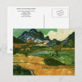 Le Mont Gaussier, Vincent van Gogh Fine Art Briefkaart (Voorkant / Achterkant)