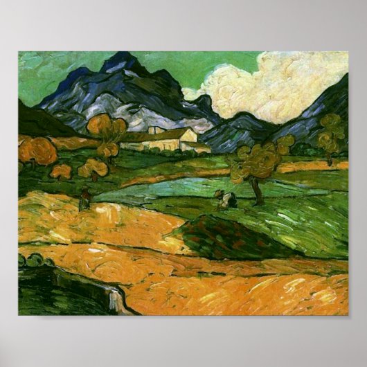 Le Mont Gaussier, Vincent van Gogh Poster (Voorkant)