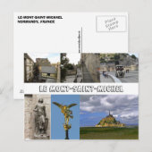Le Mont Saint Michael Frankrijk Briefkaart (Voorkant / Achterkant)