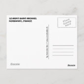 Le Mont Saint Michael Frankrijk Briefkaart (Achterkant)