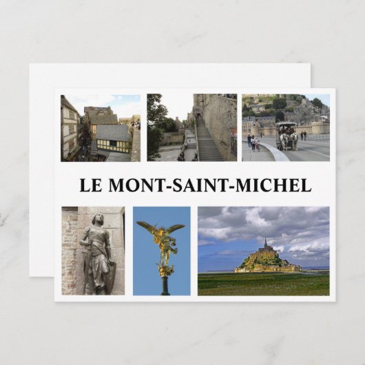 Le Mont Saint Michael, Frankrijk Briefkaart (Voorkant / Achterkant)