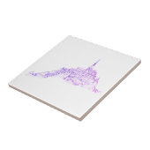 Le Mont Saint Michel France Architecture Sketch Tegeltje (Zijkant)